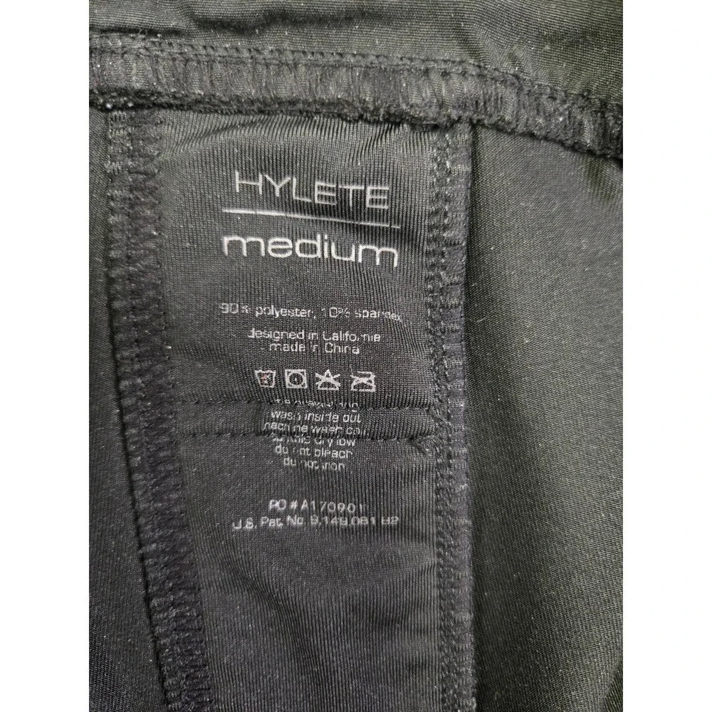 Hylete Mens M Black Training Shorts CrossFit Gym Performance Zip Pockets